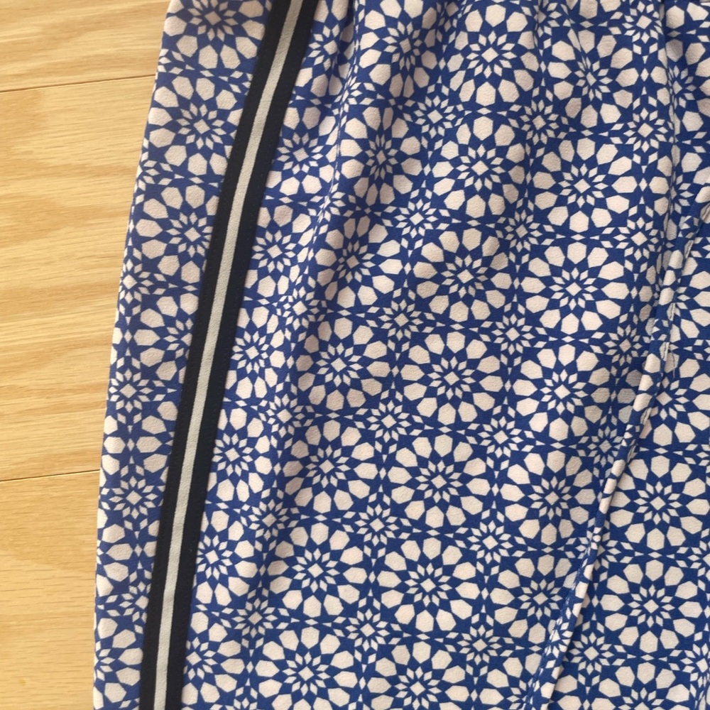 Talbots Size Small Blue Geometric Patterned Pants… - image 4